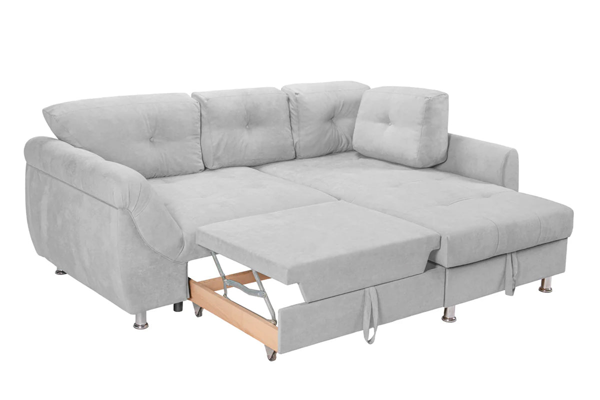 Colțar Extensibil MERLIN, cu lada depozitare, variante stânga/dreapta, 230 x 190 x 93 cm Prestige Home