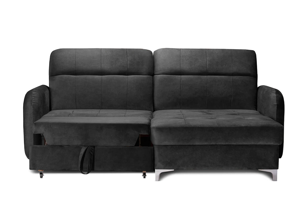 Colțar Extensibil STUDIO, cu lada depozitare, cu tetiere reglabile, 220 x 160 x 105 cm Prestige Home