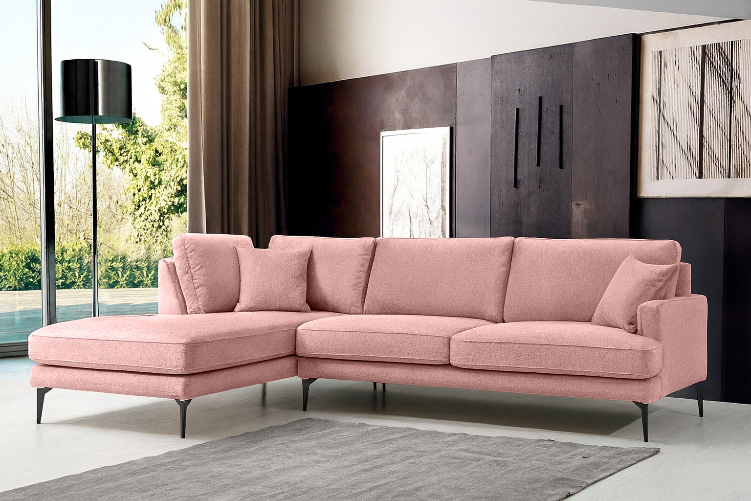 Colțar Fix AZURRO, 280x90/180x85 cm Prestige Home