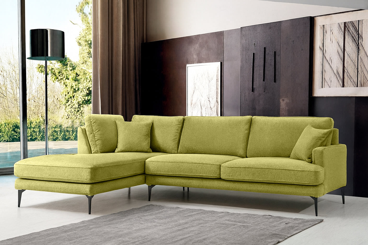 Colțar Fix AZURRO, 280x90/180x85 cm Prestige Home