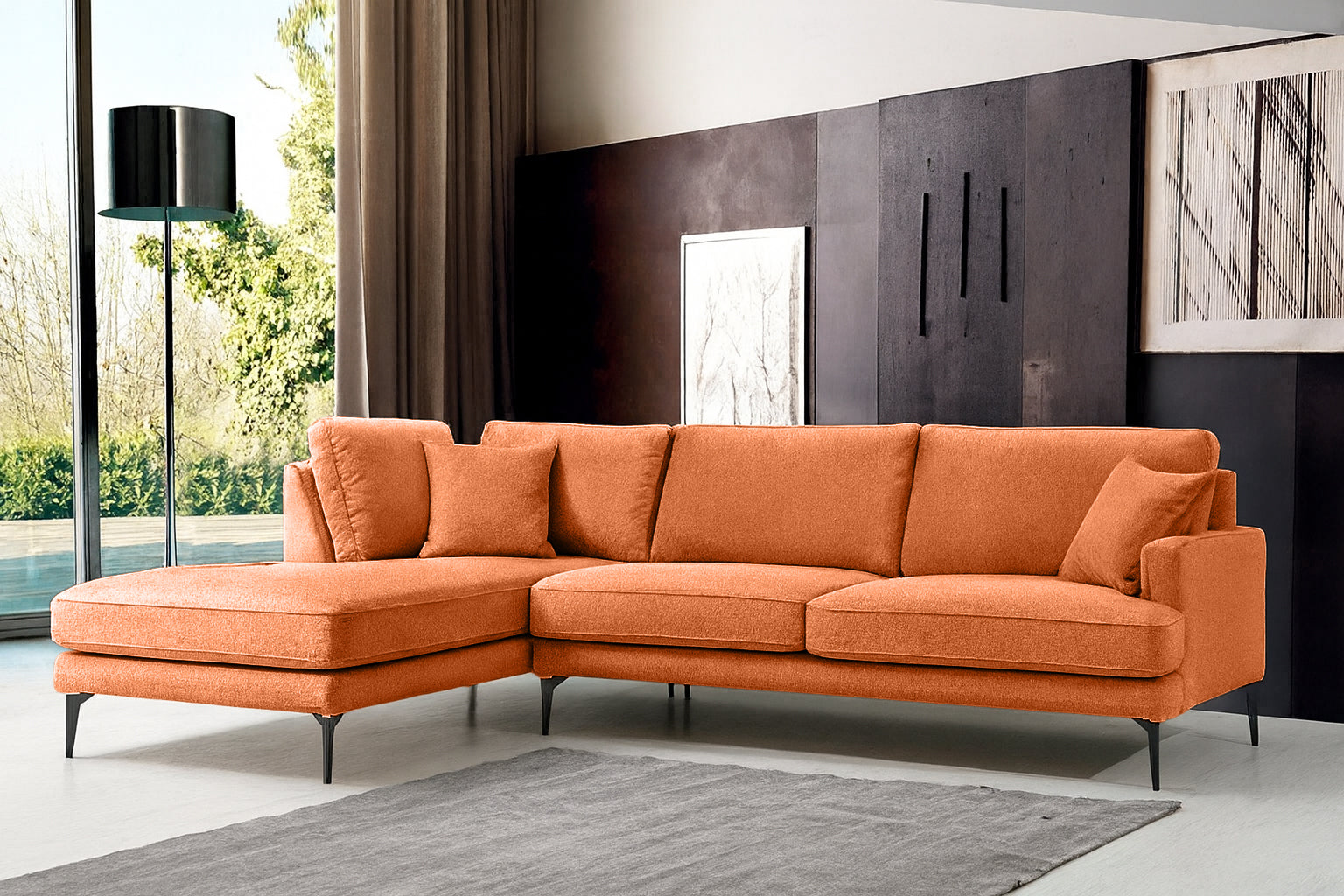 Colțar Fix AZURRO, 280x90/180x85 cm Prestige Home