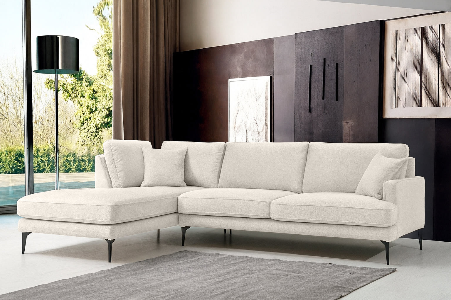 Colțar Fix AZURRO, 280x90/180x85 cm Prestige Home