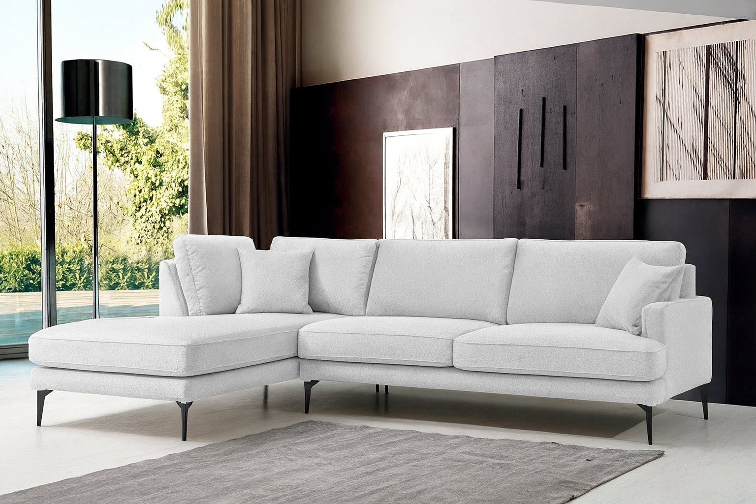 Colțar Fix AZURRO, 280x90/180x85 cm Prestige Home