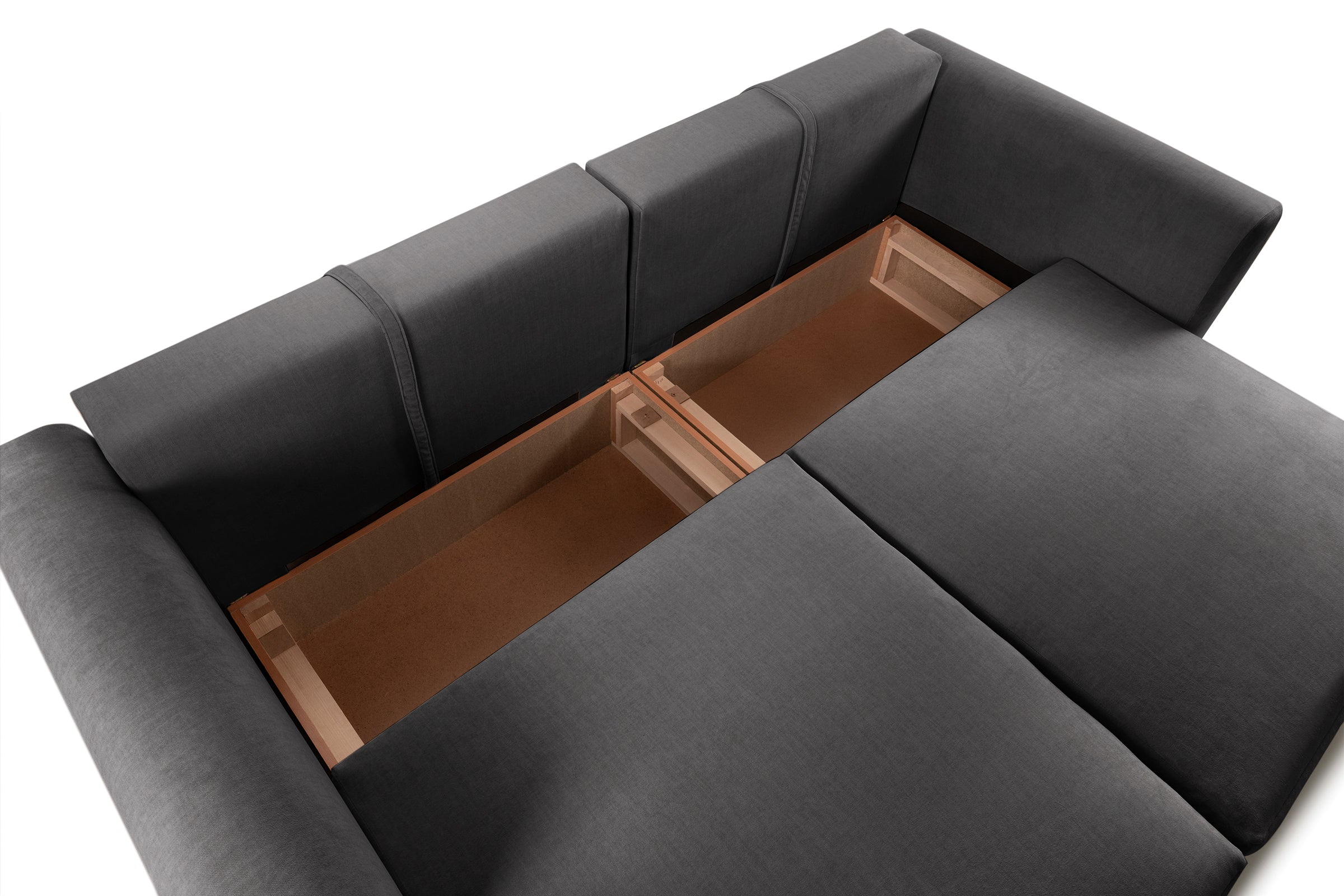 Canapea Extensibilă 3 locuri SAMBA, cu 2 lăzi depozitare, 242x127x90 cm Prestige Home