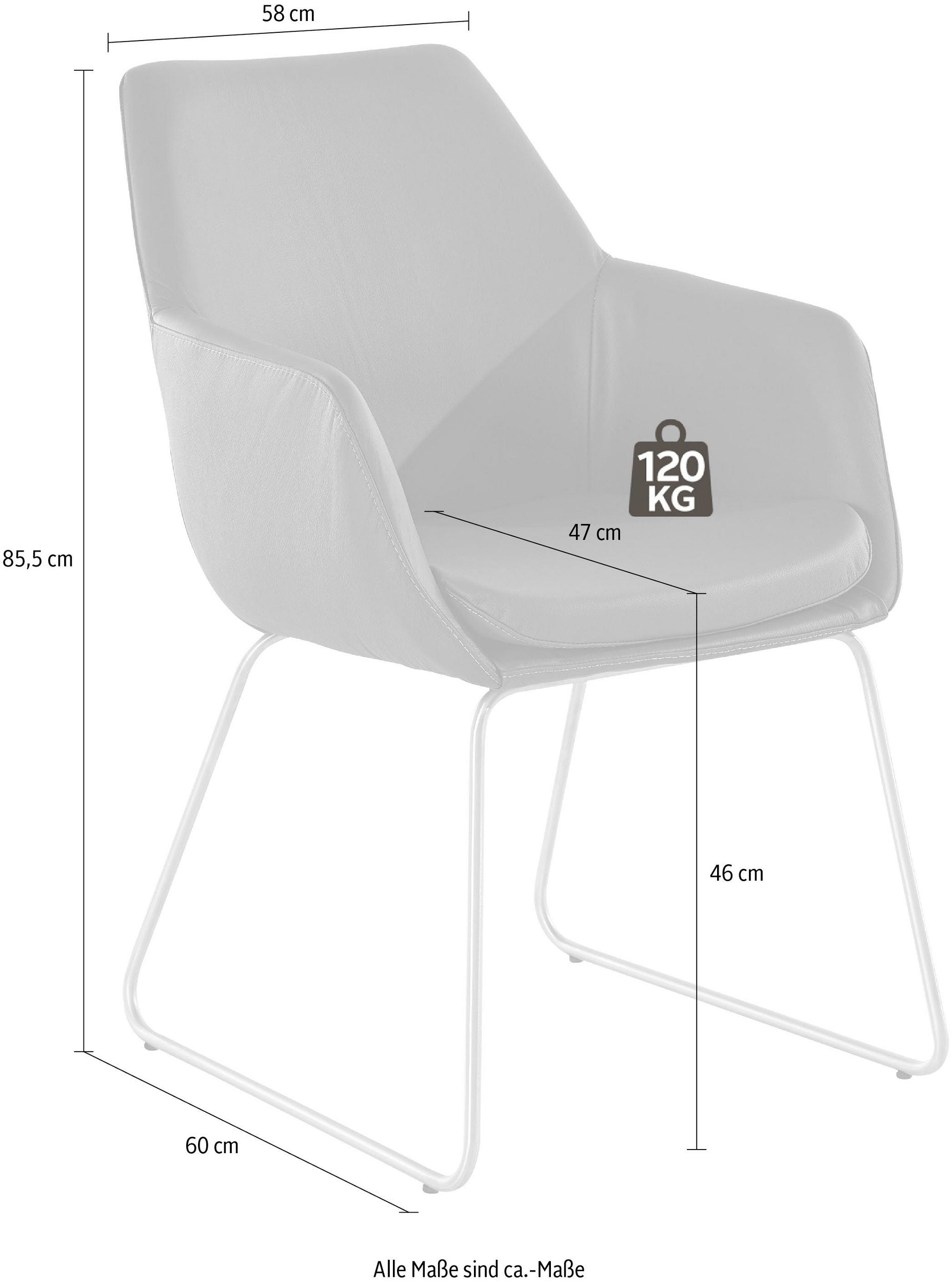Set de două scaune Helsinki, piele naturală Arboteca