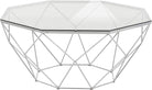 Măsuță de cafea Caen, rotundă 95 cm, sticlă și alamă Arboteca