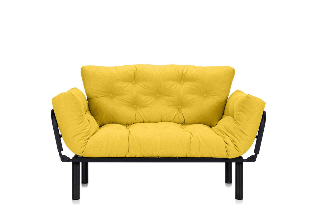 Canapea Extensibilă 2 locuri SUNNY, pentru terasă, 155x70x85 cm Galben-Enjoy Prestige Home