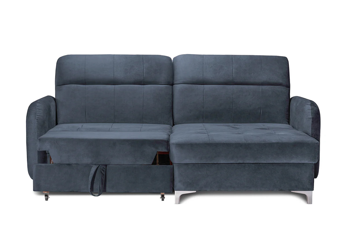 Colțar Extensibil STUDIO, cu lada depozitare, cu tetiere reglabile, 220 x 160 x 105 cm Prestige Home
