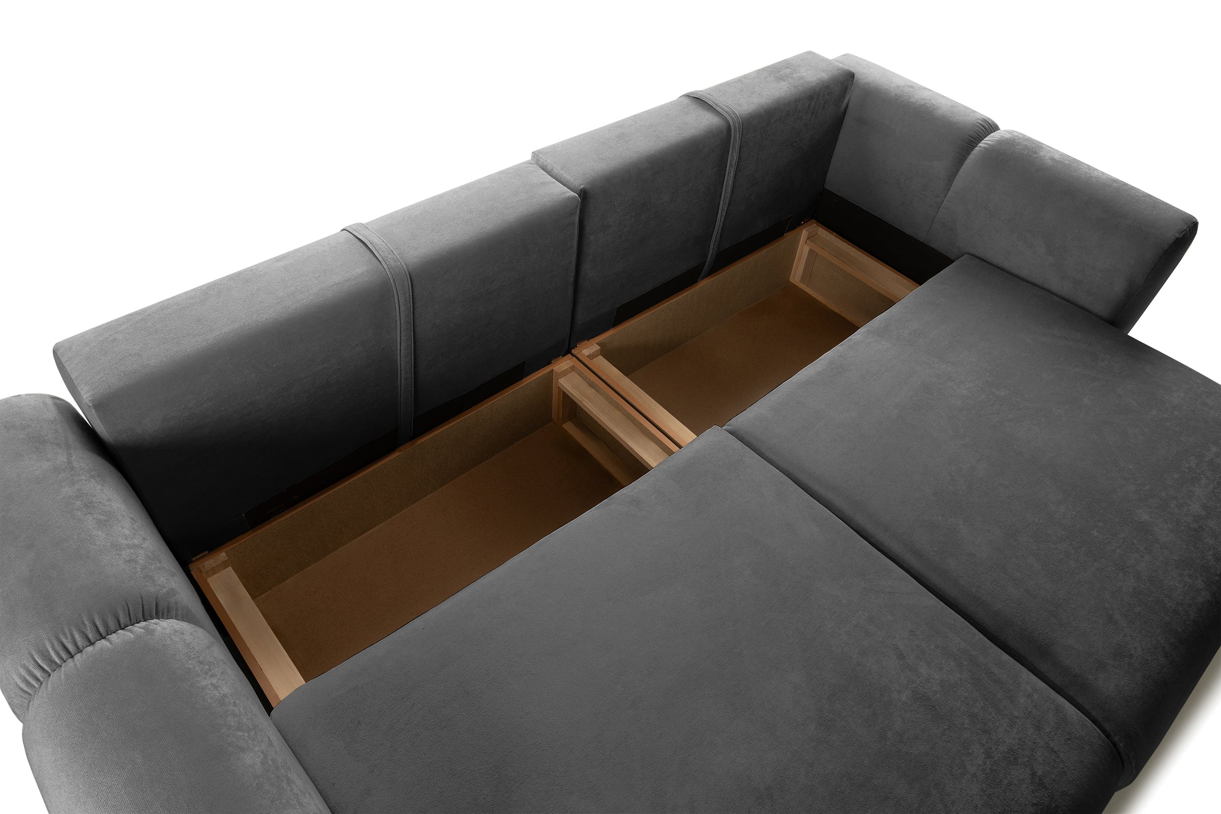 Canapea Extensibilă 3 locuri GEORGIA, cu 2 lăzi depozitare, 248x110x90 cm Prestige Home