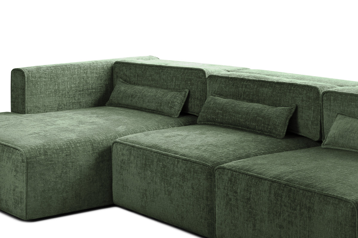 Colțar Extensibil 5 locuri ZANETTO, cu ladă de depozitare, 340x157x70 cm Prestige Home
