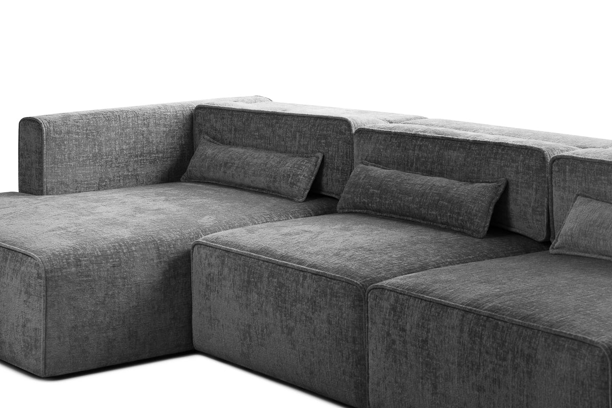 Colțar Extensibil 5 locuri ZANETTO, cu ladă de depozitare, 340x157x70 cm Prestige Home