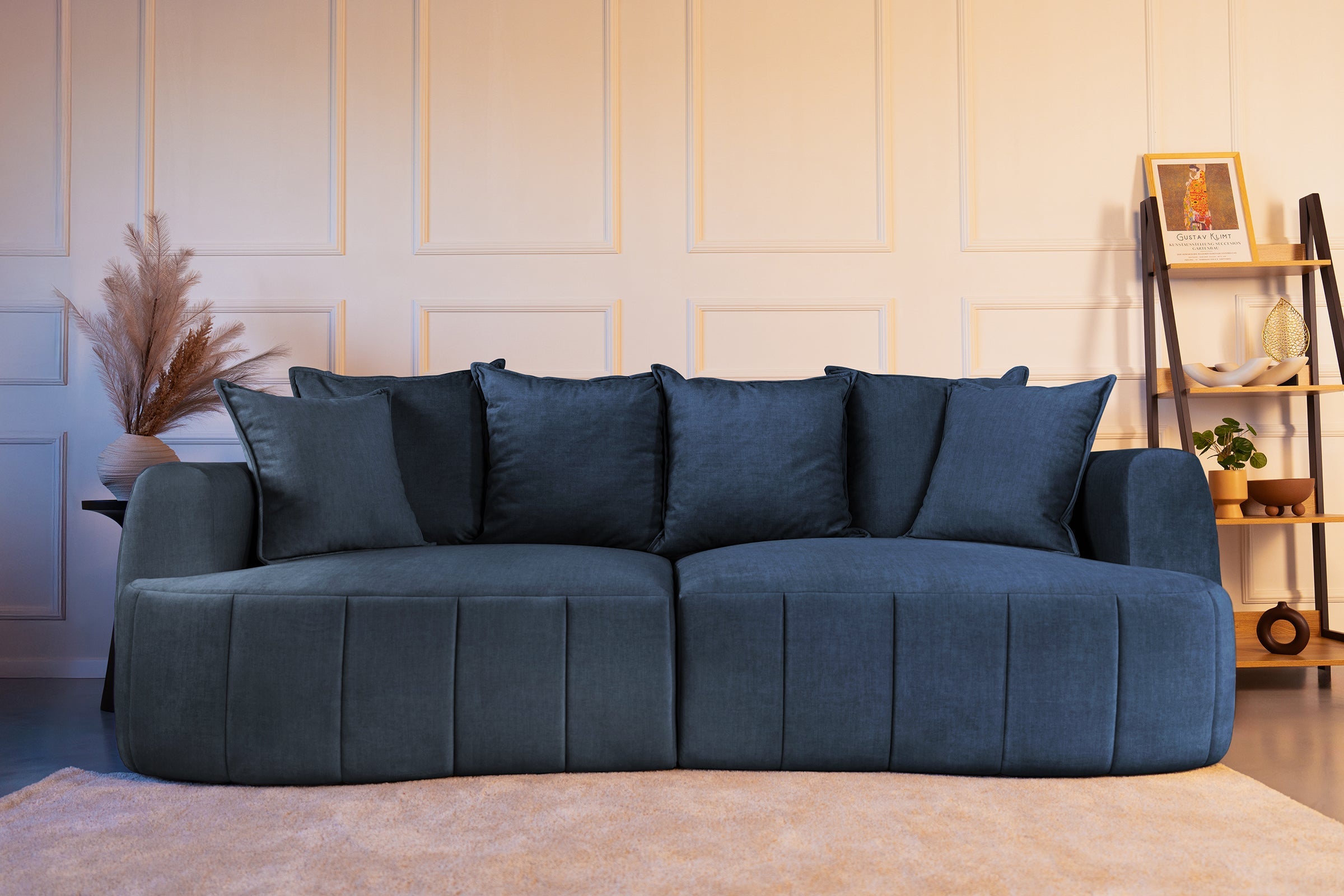 Canapea Extensibilă 3 locuri SAMBA, cu 2 lăzi depozitare, 242x127x90 cm Prestige Home
