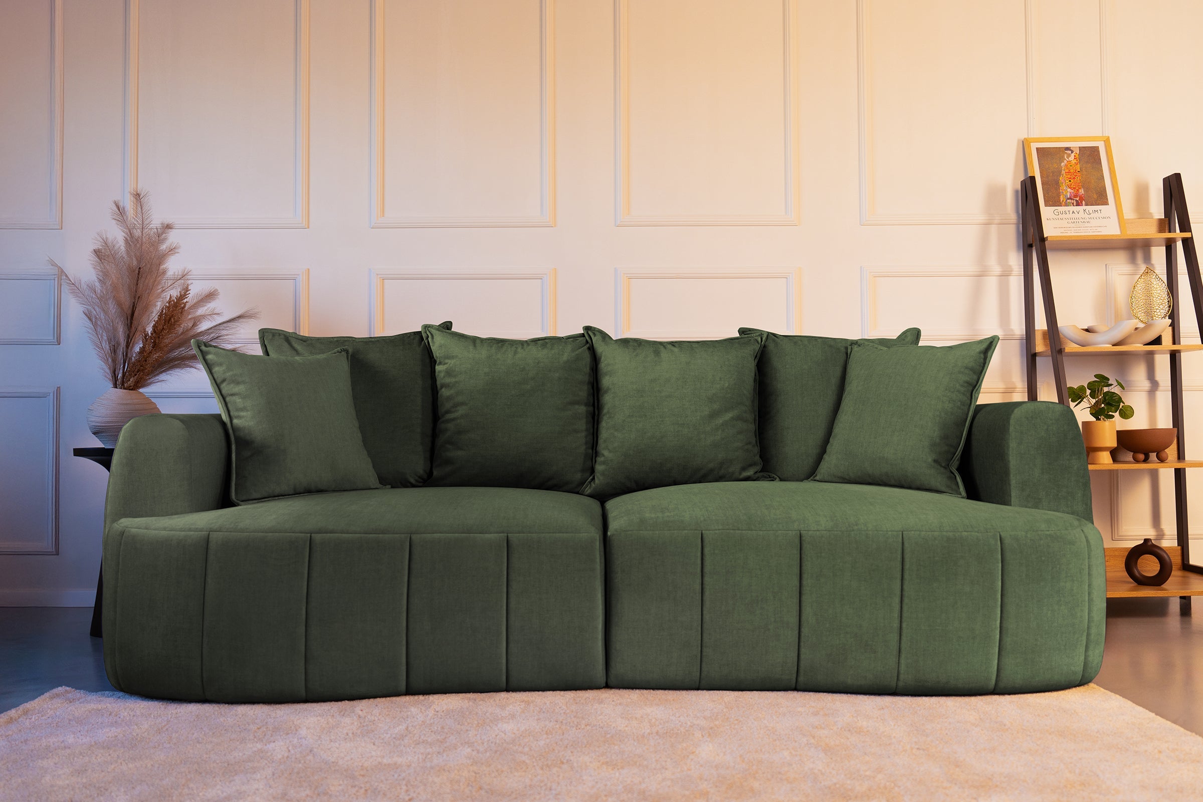 Canapea Extensibilă 3 locuri SAMBA, cu 2 lăzi depozitare, 242x127x90 cm Prestige Home