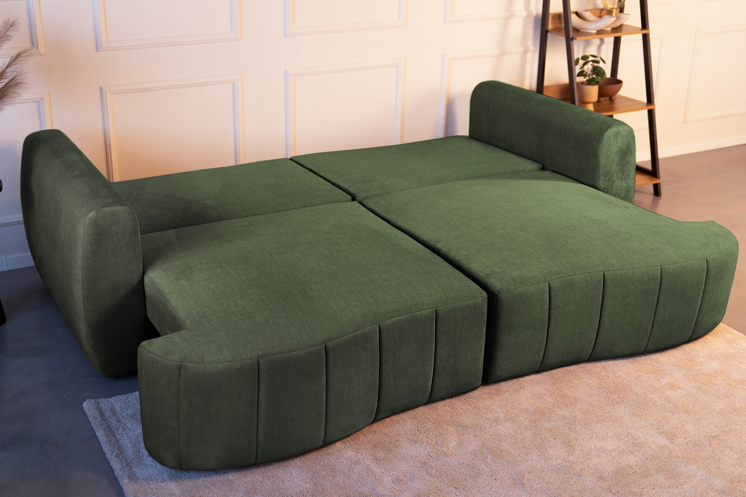 Canapea Extensibilă 3 locuri SAMBA, cu 2 lăzi depozitare, 242x127x90 cm Prestige Home