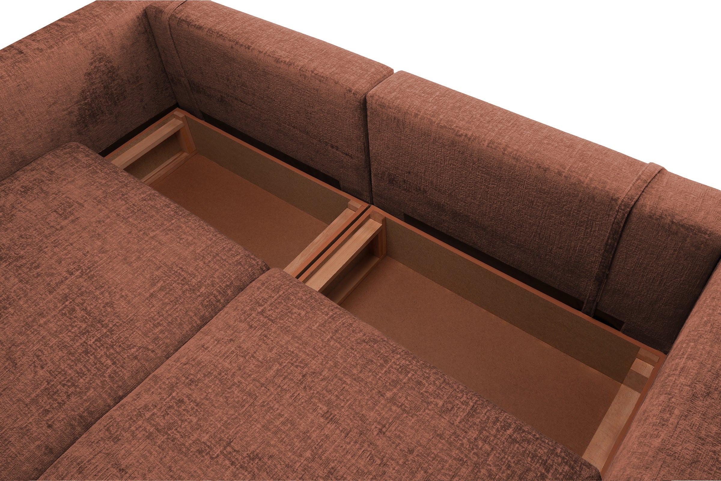 Colțar Extensibil 5 locuri ZANETTO, cu ladă de depozitare, 340x157x70 cm Prestige Home