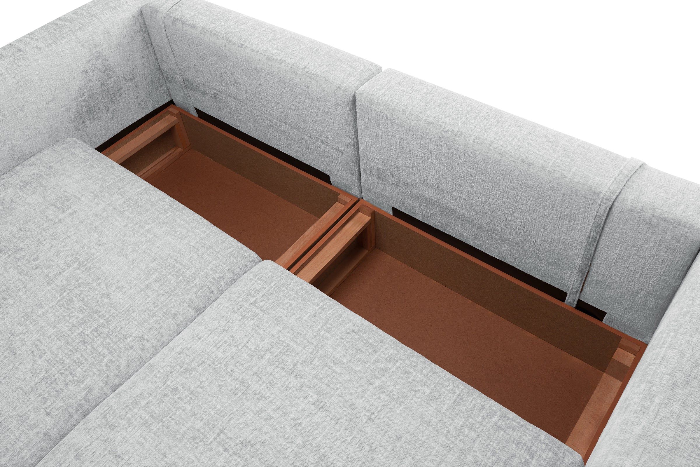 Colțar Extensibil 5 locuri ZANETTO, cu ladă de depozitare, 340x157x70 cm Prestige Home