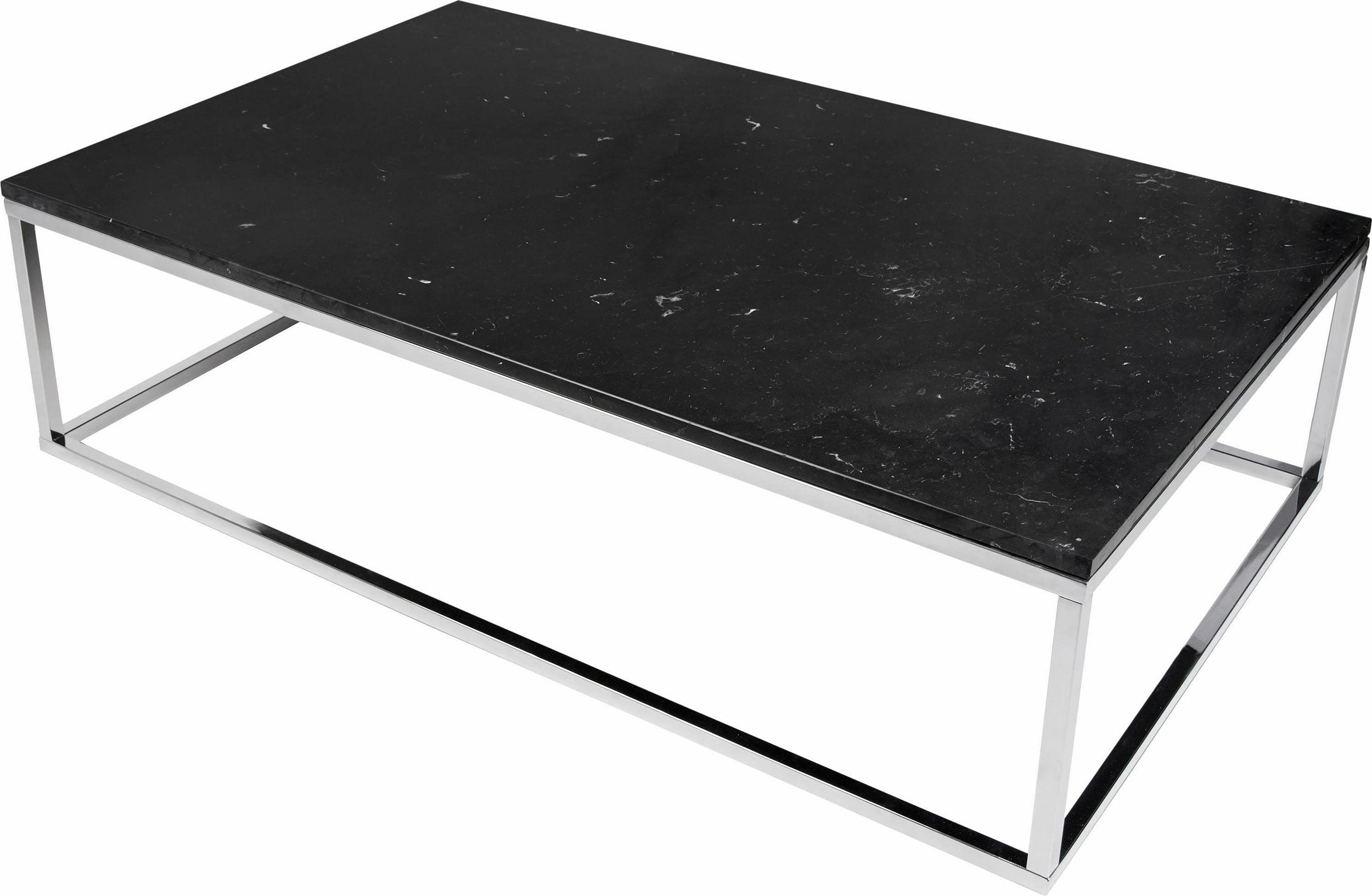 Măsuță de cafea Prerie 120 cm, blat marmură, negru Arboteca