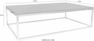 Măsuță de cafea Prerie 120 cm, blat marmură, negru Arboteca
