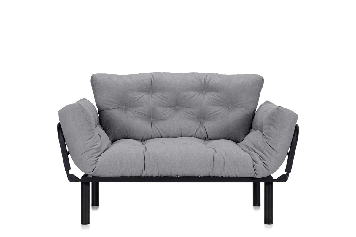 Canapea Extensibilă 2 locuri SUNNY, pentru terasă, 155x70x85 cm Gri-Enjoy Prestige Home