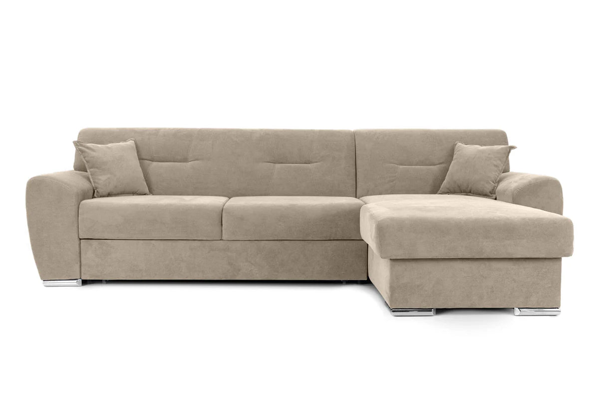 Colțar Extensibil ASTORIA, cu ladă de depozitare, variante stânga/dreapta 281x168x85 cm Bej-Enjoy Dreapta Prestige Home