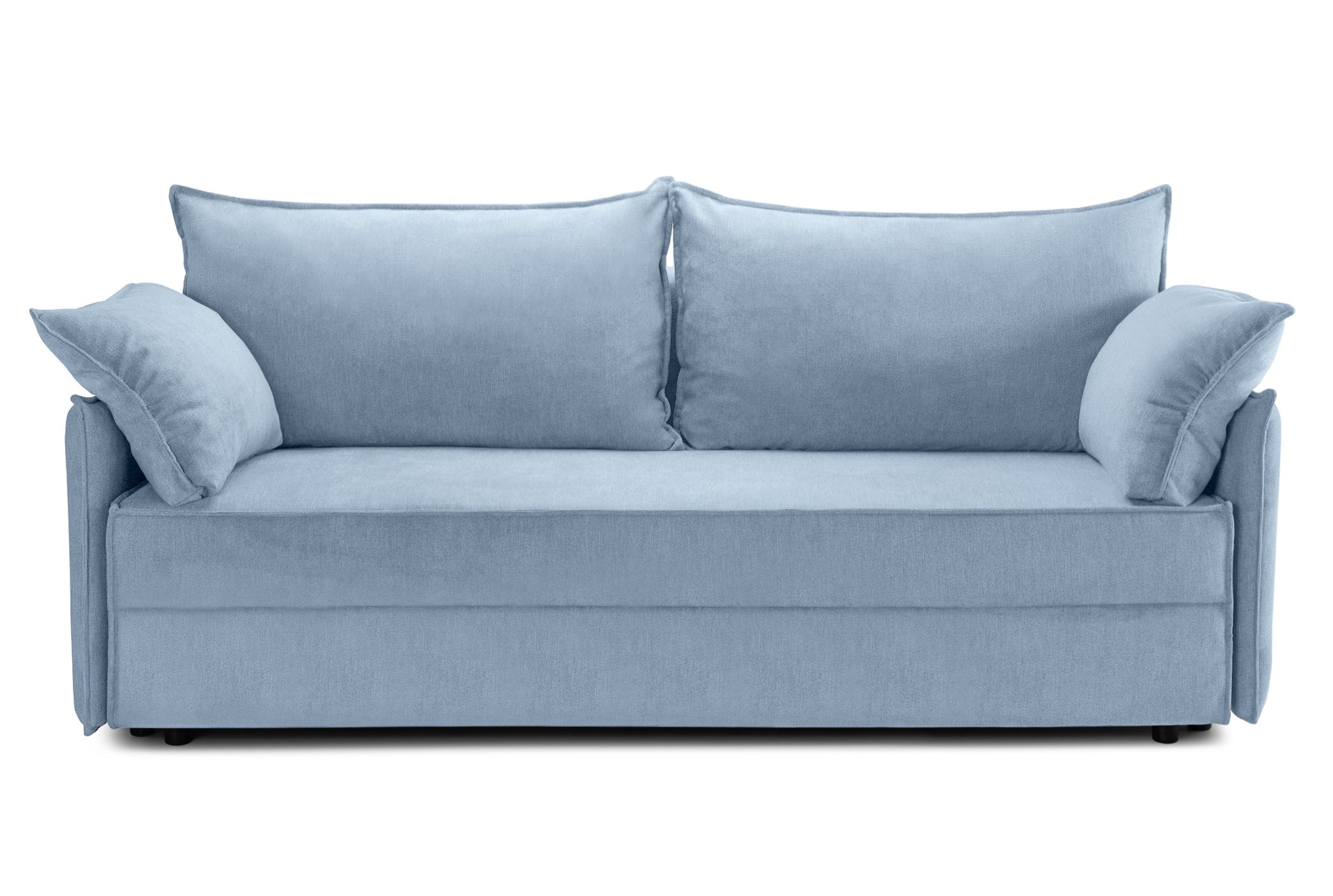 Canapea Extensibilă 3 locuri RIVA, cu ladă depozitare, 206x90x88 cm Aston-Albastru-Deschis Prestige Home