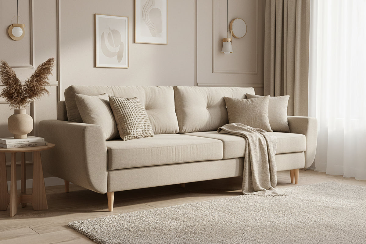 Canapea Extensibilă 3 locuri HELSINKI, cu ladă de depozitare, 227x90x90 cm Prestige Home