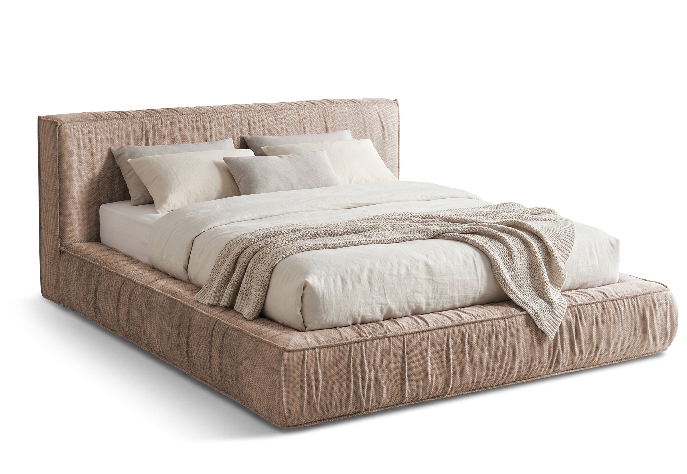 Pat Tapițat Primavara, cu somieră fixă Bej-Eden Prestige Home