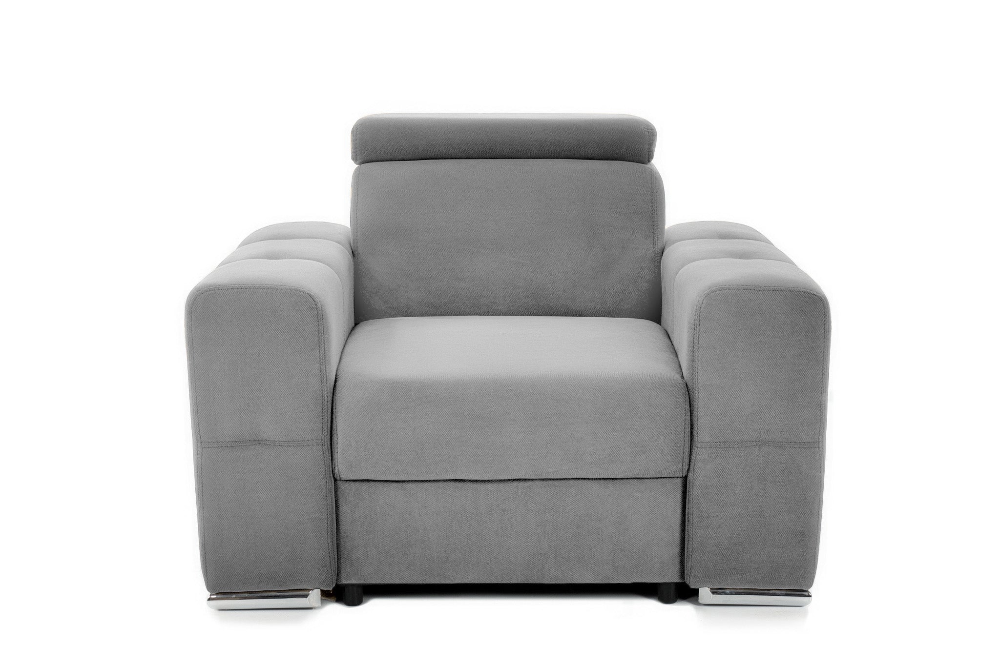 Fotoliu BELLAGIO, cu Tetier reglabil 105x96x86 cm Gri-Deschis-Enjoy Prestige Home