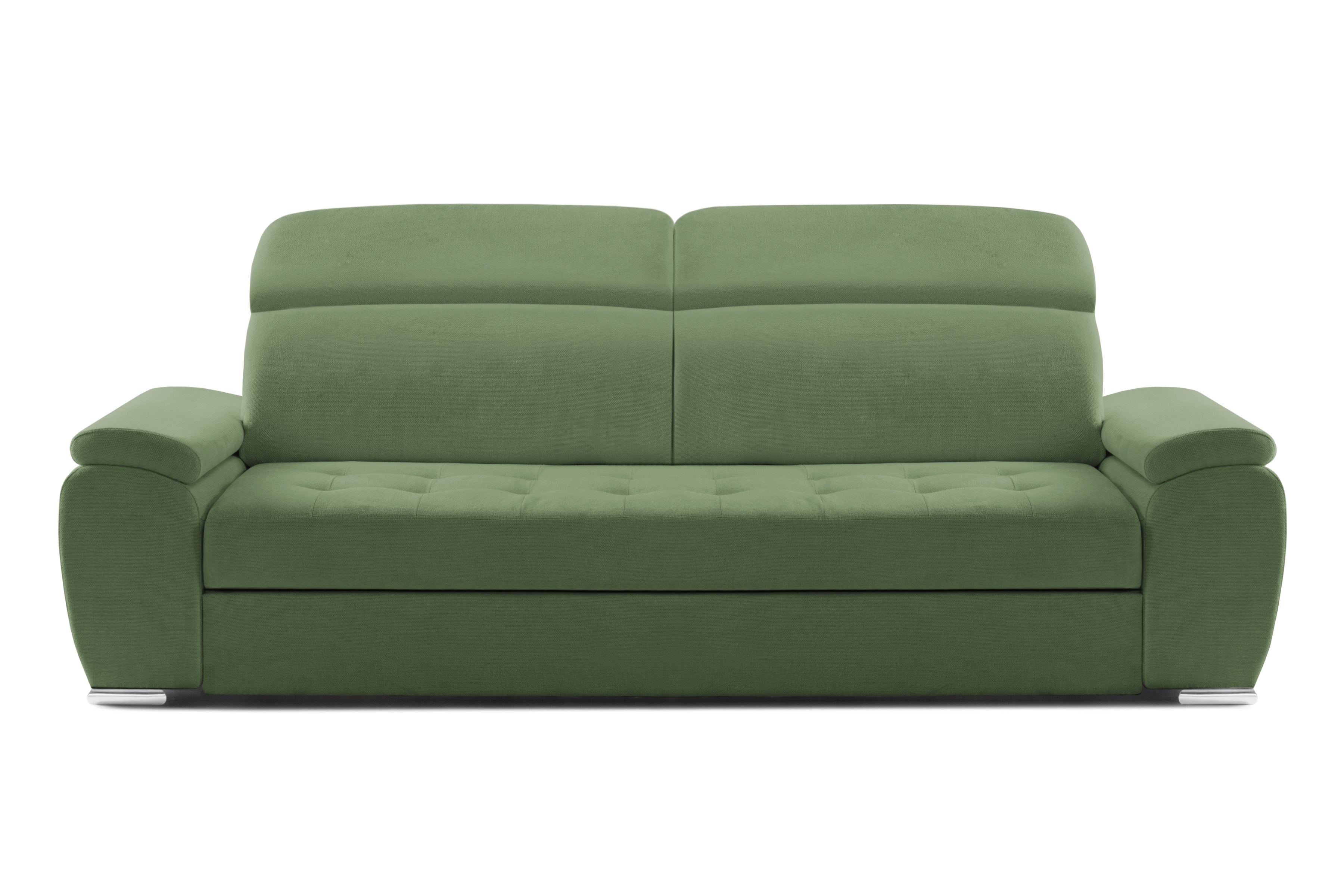 Canapea Extensibilă 3 locuri TRENDY, cu tetiere reglabile, 250x95x105 cm Verde-Memphis Prestige Home