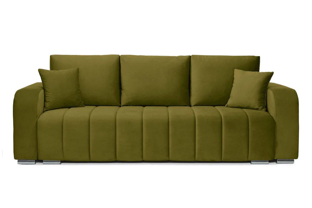 Canapea Extensibilă 3 locuri DIEGO, cu ladă de depozitare, 230x92x90 cm Velutto-Masliniu Prestige Home