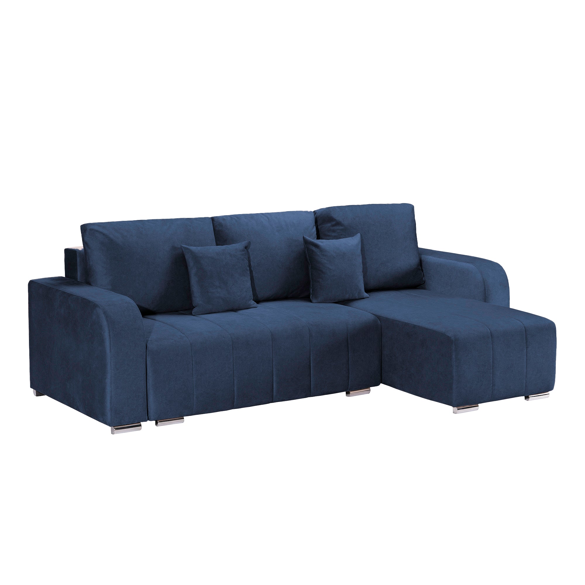 Colțar Extensibil DIEGO, cu lada depozitare, sezlong interschimbabil, 230x190x93cm, Prestigehome.ro, #color_Albastru-Whisper