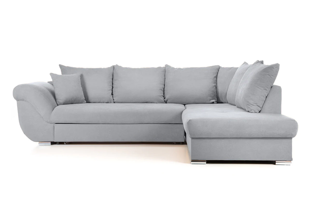 Colțar Extensibil SANTOS, variante stânga/dreapta, 295x215x80 cm, Prestigehome.ro, #color_Gri-deschis-enjoy