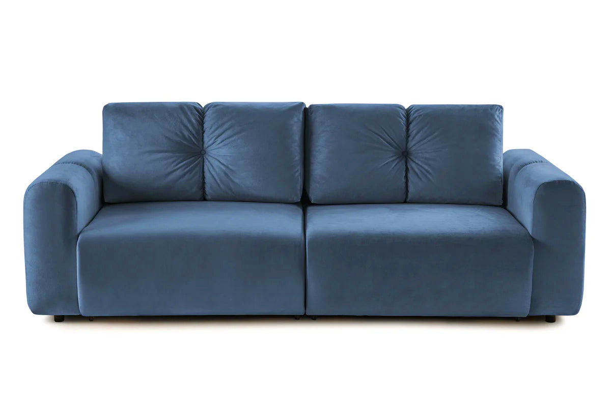 Canapea Extensibilă 3 locuri GEORGIA, cu 2 lăzi depozitare, 248x110x90 cm Albastru-Havana Prestige Home