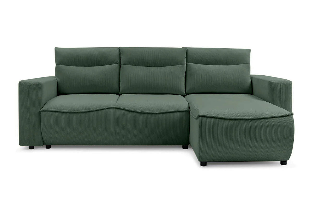 Colțar Extensibil HALSON, cu ladă de depozitare, șezlong interschimbabil, 260x160x98 cm Dreapta Verde-Fjord Prestige Home