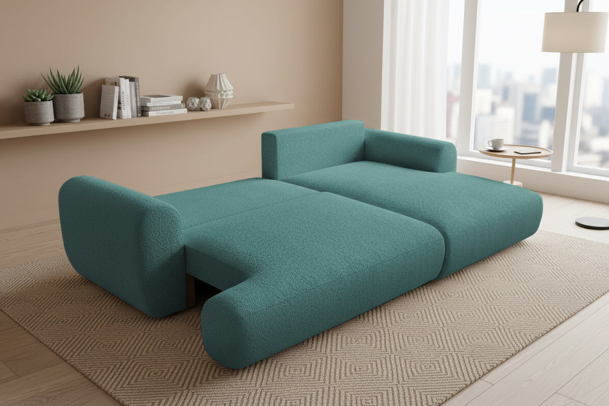 Colțar Extensibil 3 locuri NOA, cu ladă de depozitare, 270x155x80 cm Prestige Home