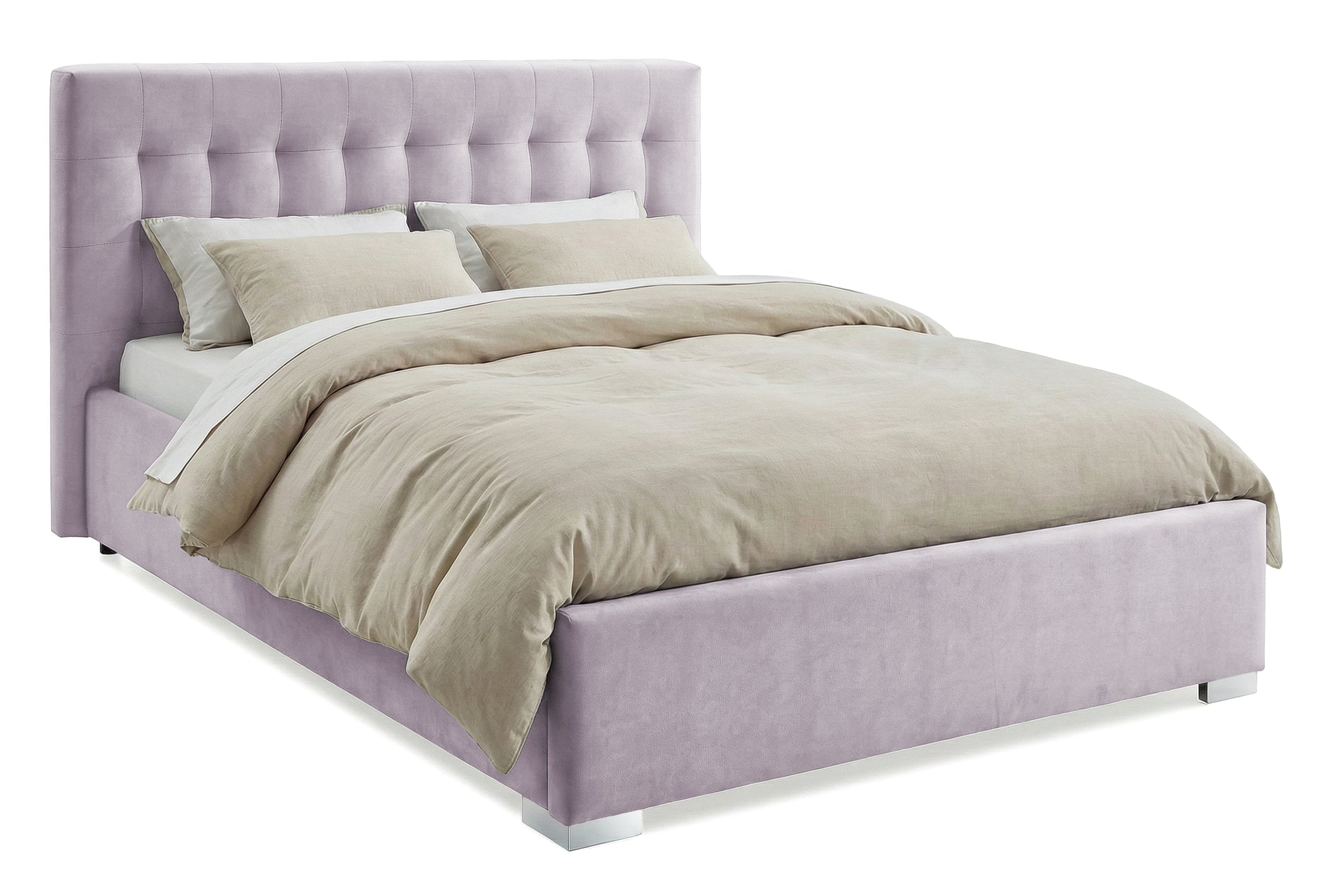 Pat Tapițat Strasbourg, cu somieră rabatabilă și ladă de depozitare Swing-Violet Prestige Home