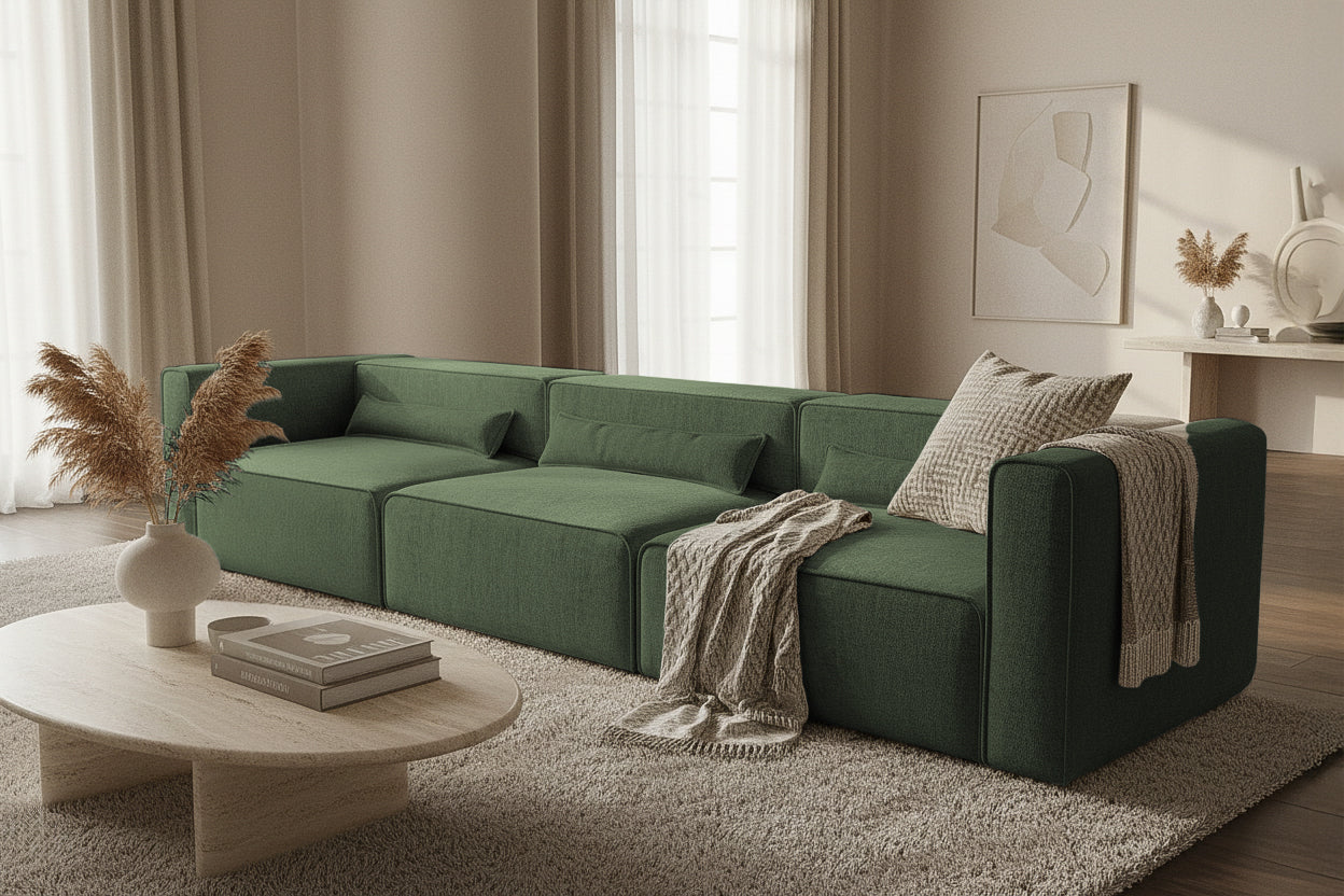 Canapea Extensibilă 5 locuri ZANETTO, cu 3 lăzi depozitare, 340x103x70 cm Prestige Home