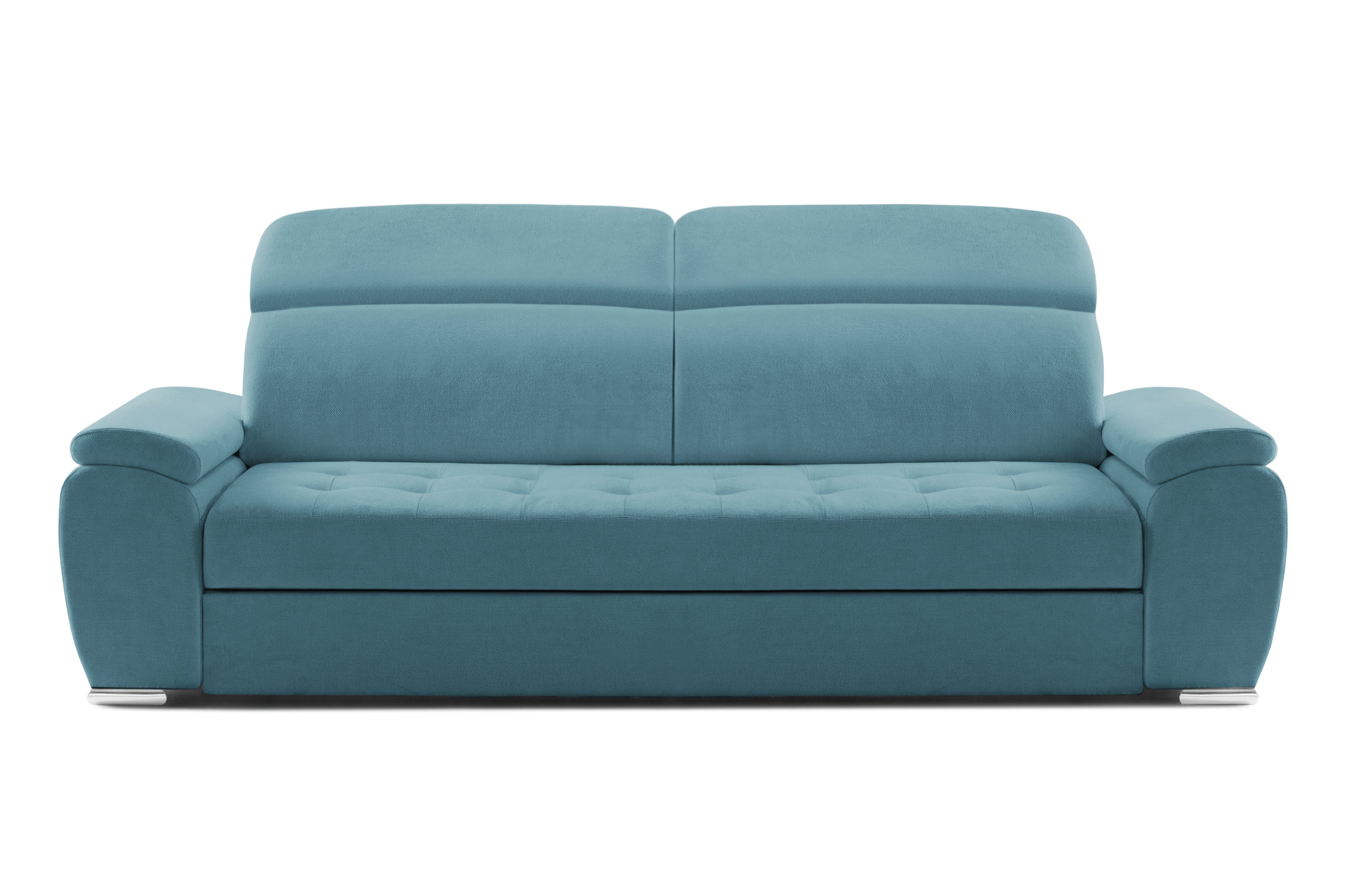 Canapea Extensibilă 3 locuri TRENDY, cu tetiere reglabile, 250x95x105 cm Albastru-Memphis Prestige Home