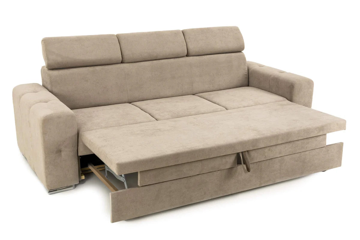 Canapea Extensibilă 3 locuri BELLAGIO, cu tetiere reglabile, 242x95x99 cm Prestige Home