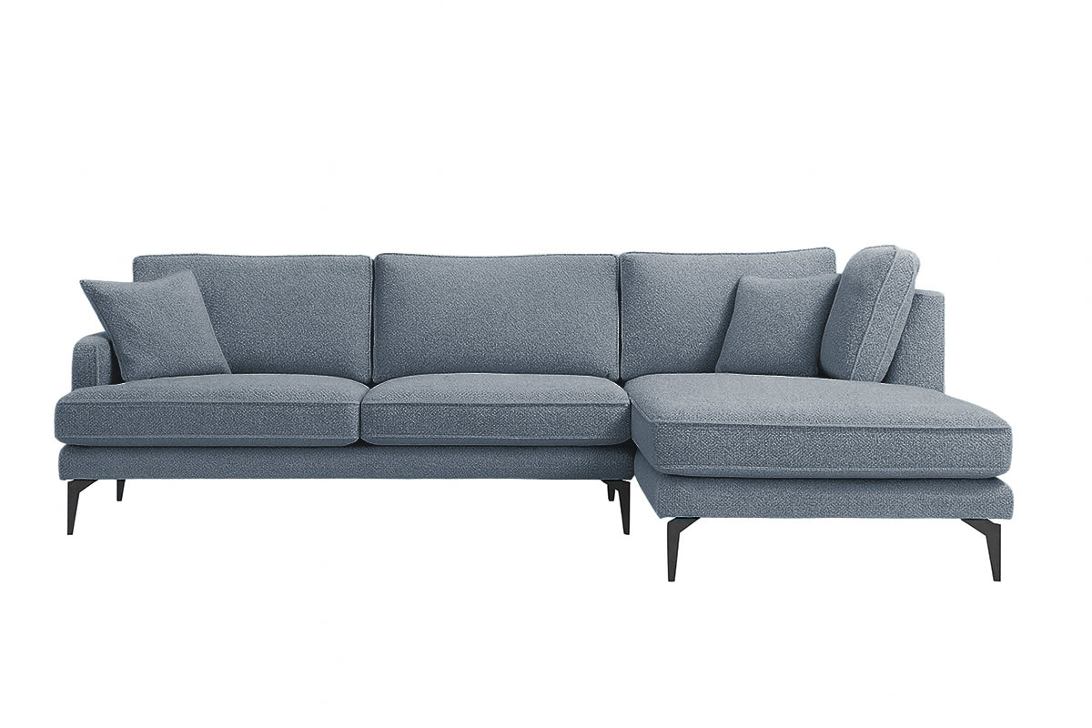 Colțar Fix AZURRO, 280x90/180x85 cm Dreapta Albastru-Mystery Prestige Home