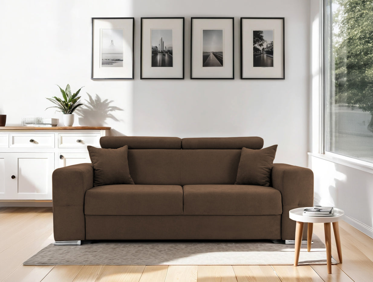 Canapea Fixă 2 locuri BELLAGIO, cu tetiere reglabile, 205x100x100 cm Prestige Home
