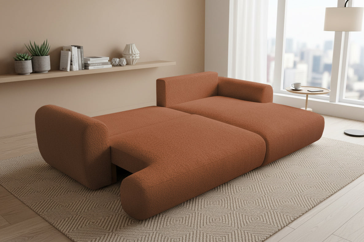 Colțar Extensibil 3 locuri NOA, cu ladă de depozitare, 270x155x80 cm Prestige Home