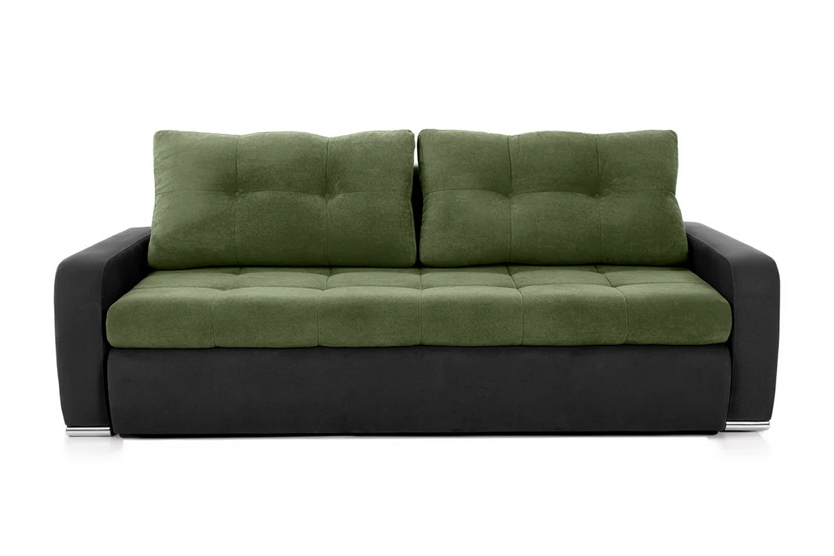 Canapea Extensibilă 3 locuri VENETIA, cu ladă de depozitare, 220x100x90 cm Verde-Gri-Inchis-Enjoy Prestige Home