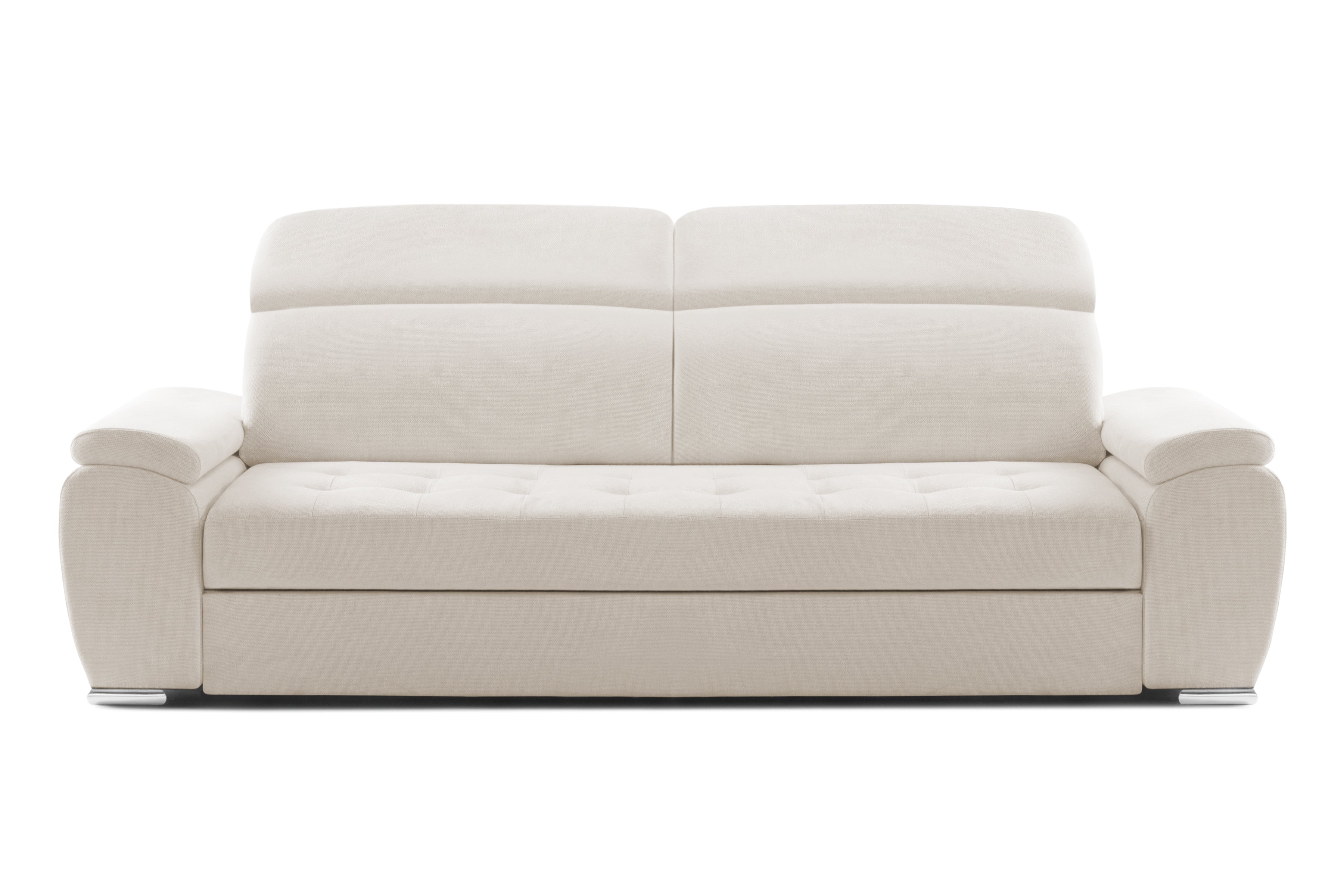 Canapea Extensibilă 3 locuri TRENDY, cu tetiere reglabile, 250x95x105 cm Crem-Memphis Prestige Home
