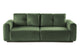 Canapea Extensibilă 3 locuri GEORGIA, cu 2 lăzi depozitare, 248x110x90 cm Verde-Havana Arboteca