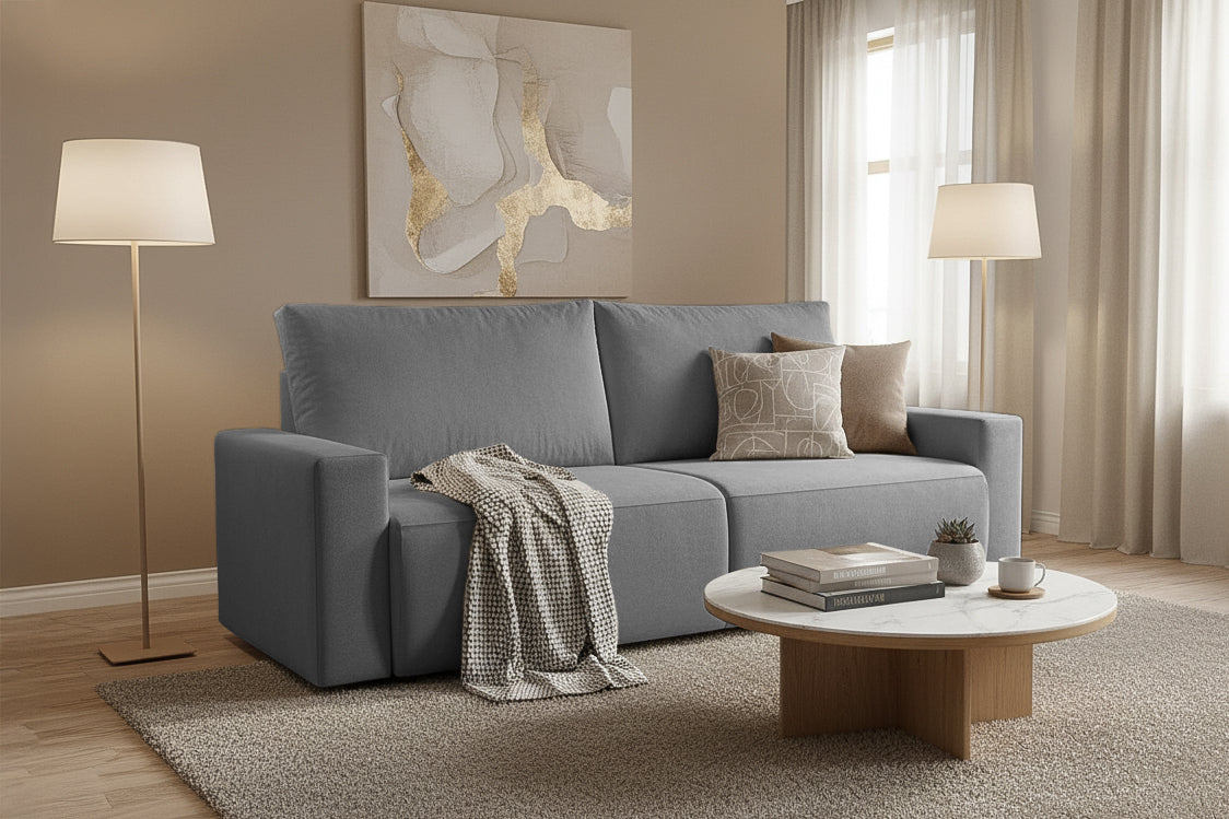 Canapea Extensibilă 3 locuri KENZO, cu ladă depozitare, 235x100x93 cm Prestige Home