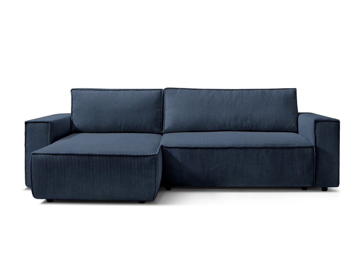 Colțar Extensibil CLOUD, cu ladă de depozitare, șezlong interschimbabil, 275x145x85 cm Albastru-Zoom Stanga Prestige Home