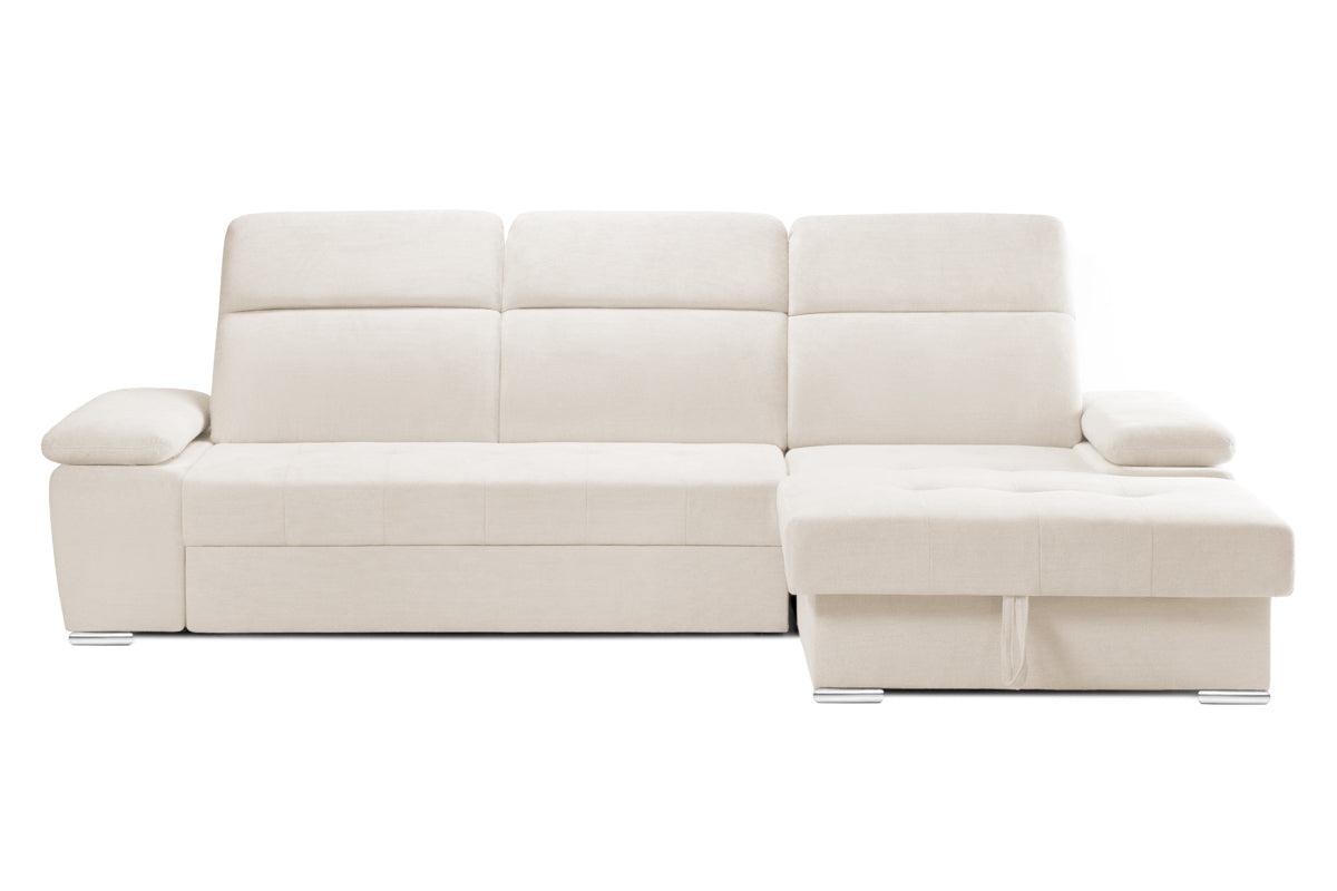 Colțar Extensibil TRENDY, cu ladă de depozitare, cu tetiere reglabile, variante stânga/dreapta 295x170x105 cm Prestige Home