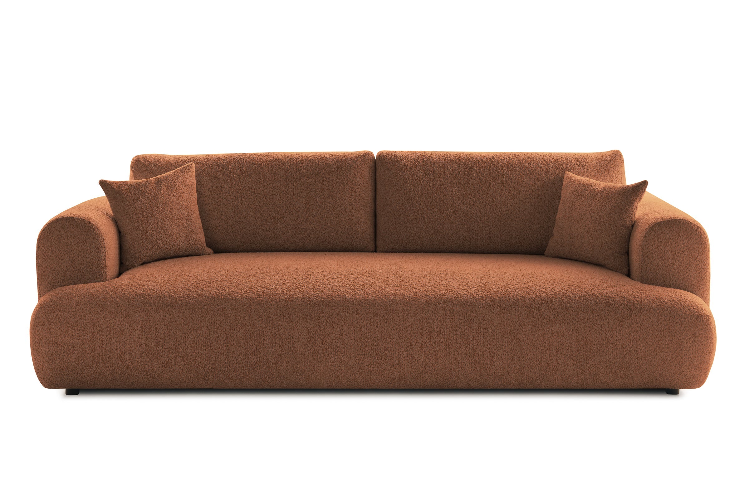 Canapea Extensibilă 3 locuri NOA, cu ladă depozitare, 244x108x80 cm Caramiziu-Anthology Prestige Home