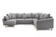 Colțar Extensibil, în formă de U, JULIET, cu ladă de depozitare, variante stânga/dreapta, 316x246x95 cm Gri-Deschis-Como Dreapta Prestige
